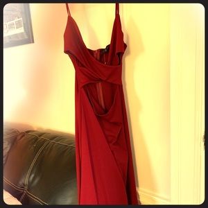Cut out Maroon Women’s Dress